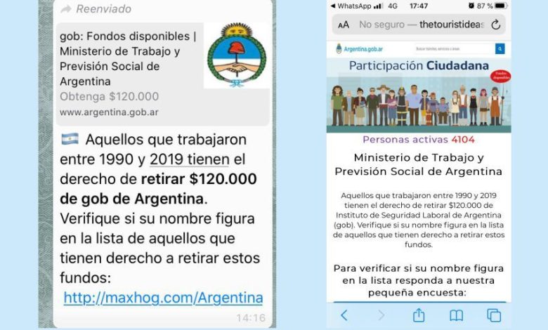 Advierten por sobre una estafa por Watsapp