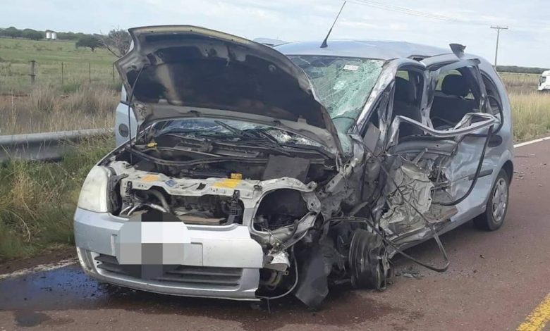Choque en la ruta 152. UNA MUJER GRAVE