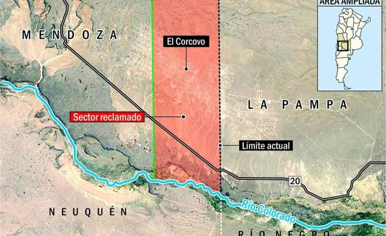 Robo de tierras de Mendoza a La Pampa