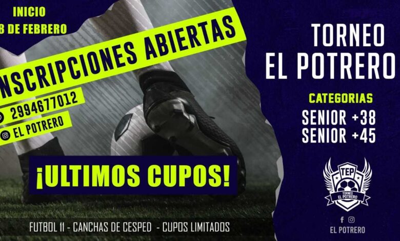 El Potrero Futbol organiza nuevo campeonato para categorías “Senior +38 y + 45”