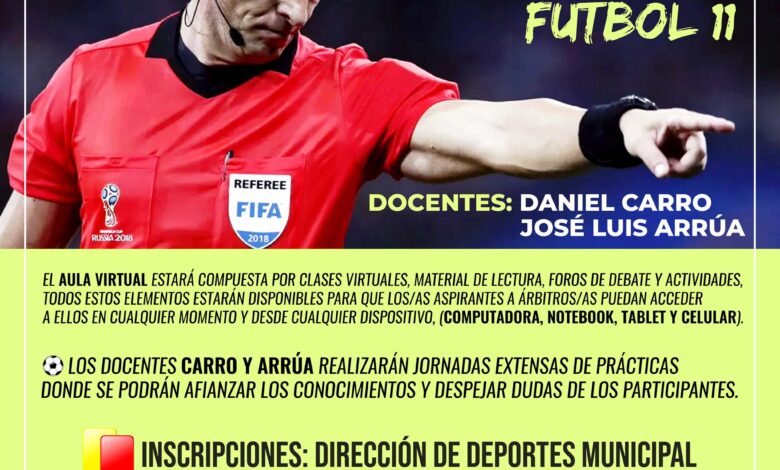 25 de Mayo-Se creará Aula Virtual para formación de árbitros en futbol 11
