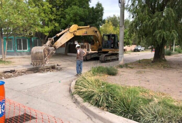 25 de Mayo-Está en marcha la repavimentación de calle Colonia Barón