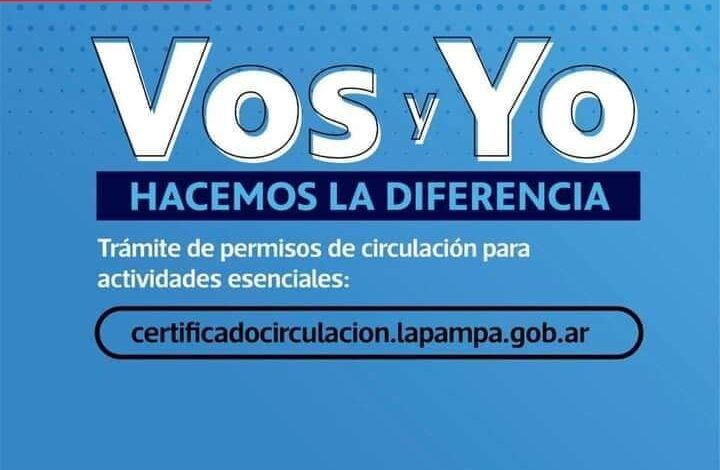 CERTIFICADO DE CIRCULACIÓN – Gobierno de la Provincia de La Pampa
