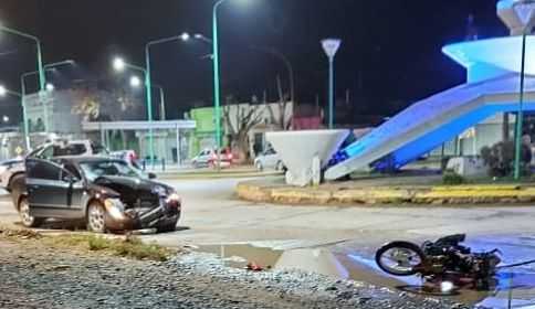Catriel: Motociclista herido en accidente de tránsito