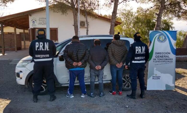 Cuatro detenidos en Casa de Piedra con 10 kilos de cocaína