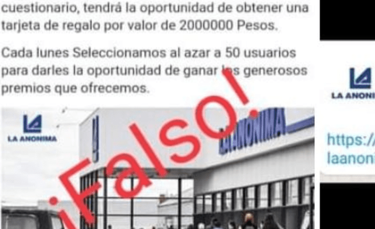 Otra estafa!!: ofrecen cupón de descuento de conocido hipermercado