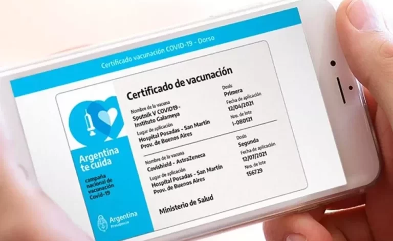 A partir del 1 de enero se comenzará a implementar el pase sanitario en todo el país