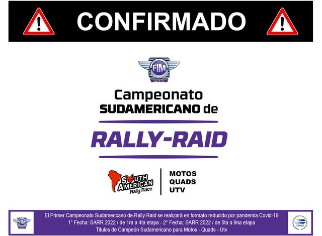 25 de Mayo en cuenta regresiva para recibir al Sudamericano de Rally-Raid