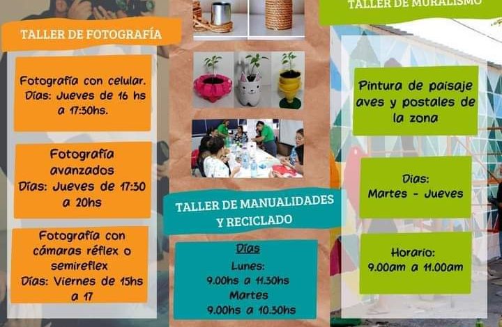 25 de Mayo, inscripción a Talleres
