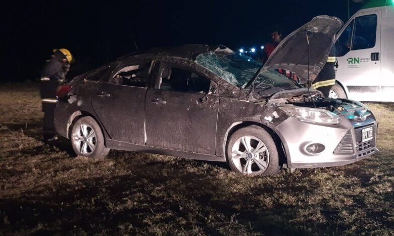 Ruta 151. No había luz en la rotonda de acceso a Catriel, se despistó y volcó