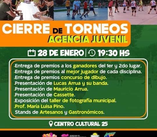 25 de Mayo-Cierre de actividades deportivas de la Agencia Juvenil