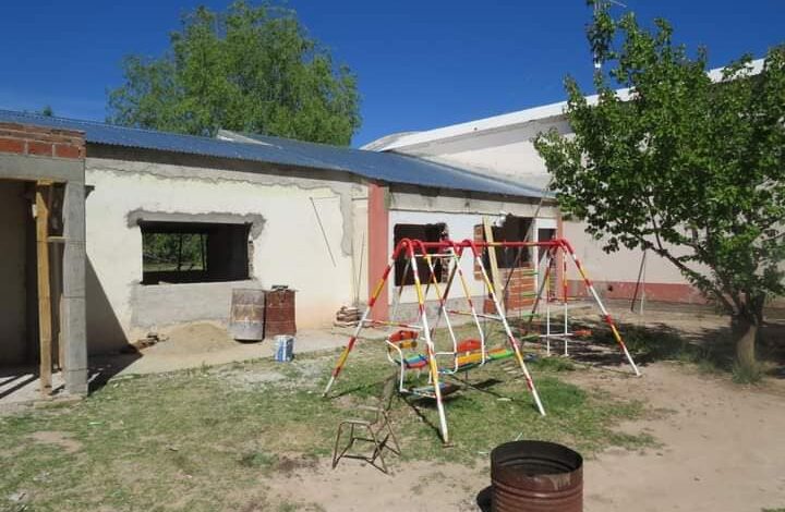 Avanzan las obras de remodelación en la Escuela N° 141 de El Sauzal