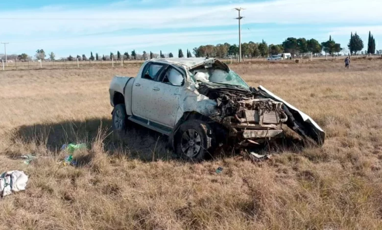 Volcó sobre la RN 35 y falleció
