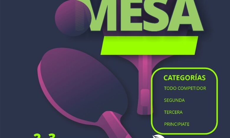 Catriel será sede del Torneo Puerta Norte en Tenis de Mesa