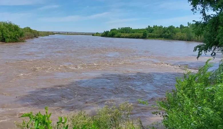 Crecida del Colorado afecta la zona de 25 de Mayo y temen inundaciones