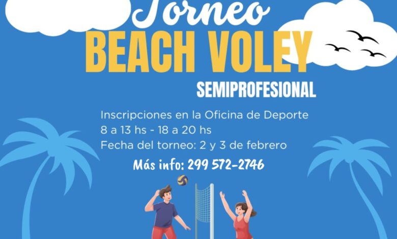 Catriel-Súmate al 1° torneo semiprofesional de Beach-Voley
