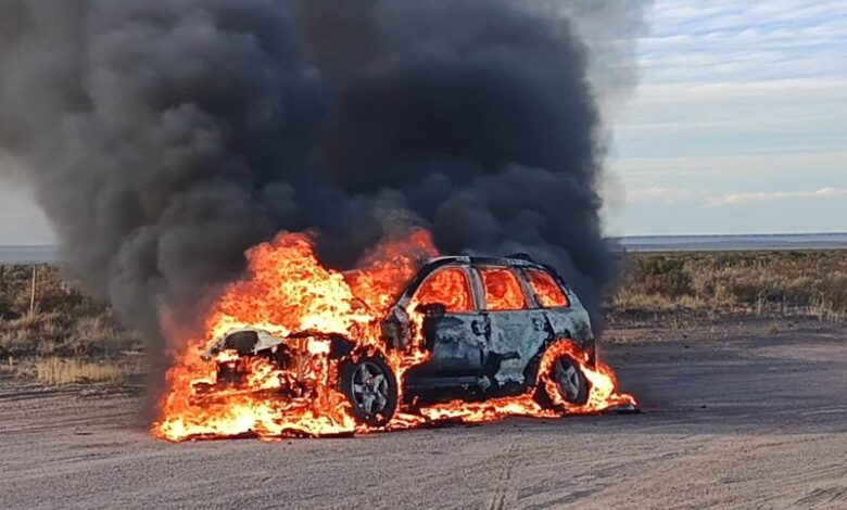 Ruta 151: se incendió un vehículo cerca de Vidal