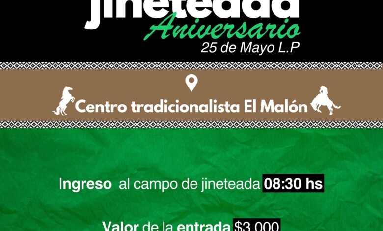 25 de Mayo-Gran jineteada para celebrar el 25º aniversario