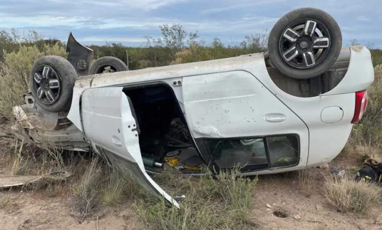 Ruta 151: se durmió y volcó cerca de Puelén