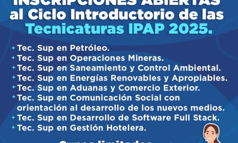 Catriel-Inscripciones abiertas ciclo introductorio Técnicas IPAP