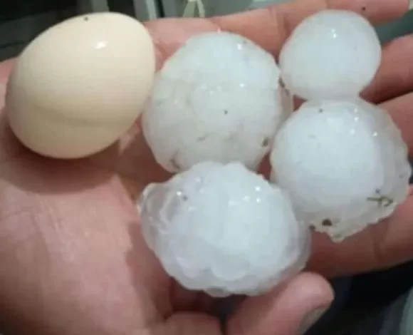Otra vez, cayó granizo en Santa Isabel