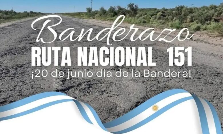 25 de Mayo en celeste y blanco: reclamarán por la Ruta 151