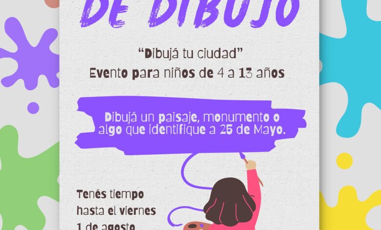 Concurso de Dibujo “Dibujá tu ciudad” por el 116° Aniversario de 25 de Mayo