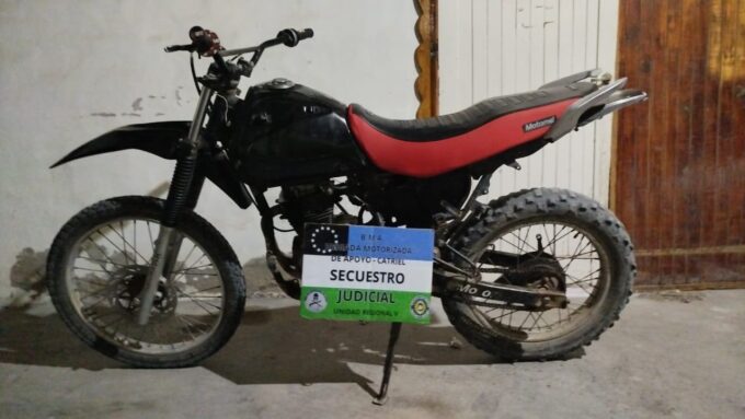 Catriel: secuestran una motocicleta con número de motor adulterado durante un control policial