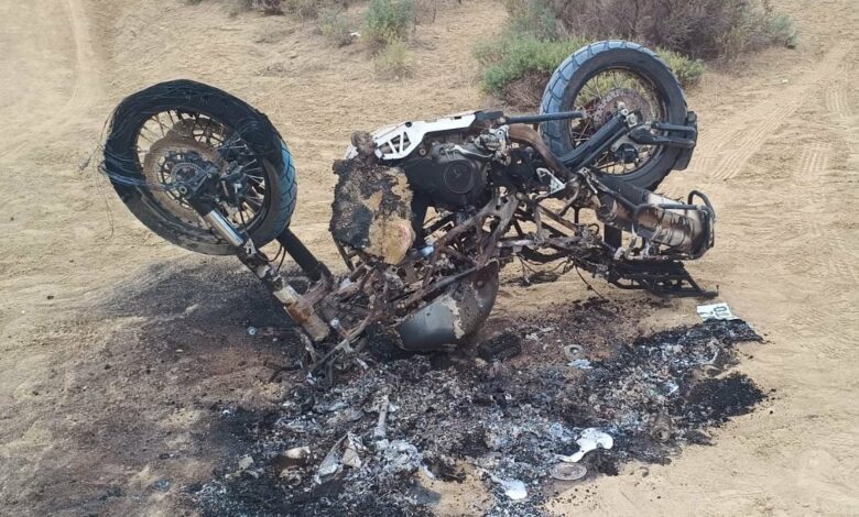 Catriel: encontraron incendiada la moto robada la semana pasada