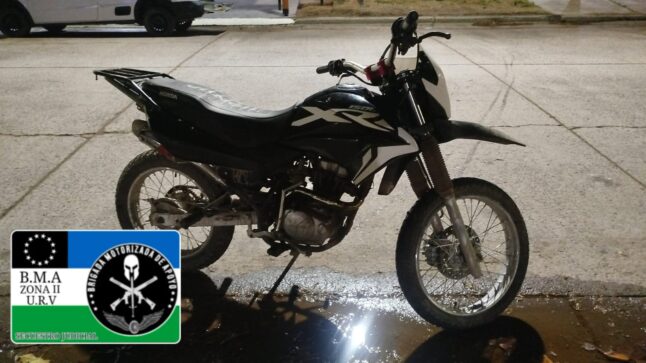 Catriel: Control policial recuperó una moto con pedido de secuestro