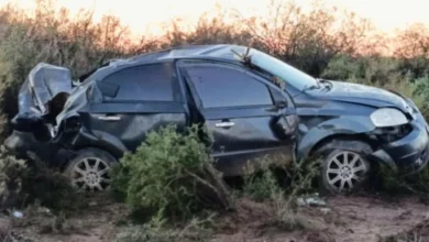 Catriel: una mujer policía volcó cerca de Catriel. Sufrió heridas leves