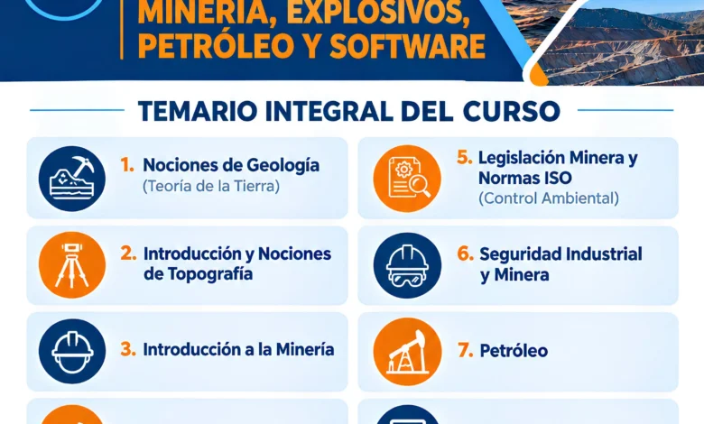 Capacitación: Abren inscripciones para un curso técnico en minería, petróleo, explosivos y software